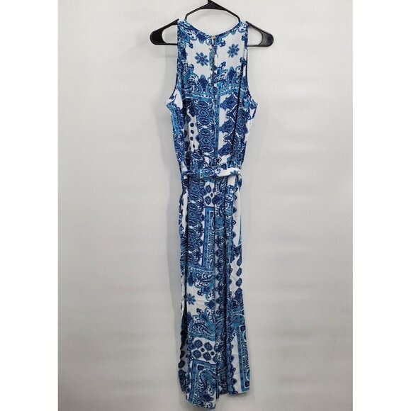 Loft Paisley Keyhole Wide Leg Jumpsuit Women Size Small NWT Summer Cruise - Picture 8 of 16